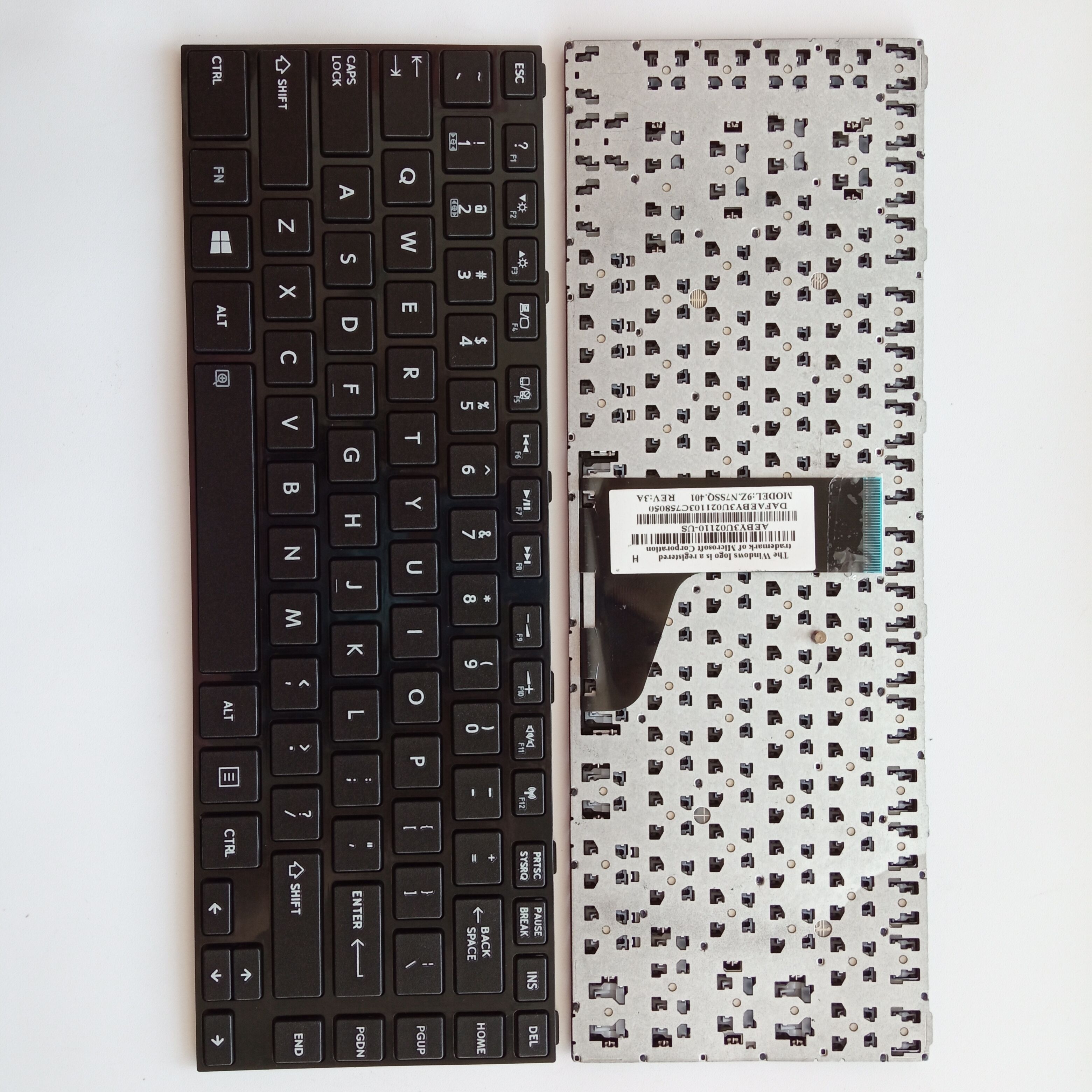 Picture of New Replacement Laptop Keyboard For TOSHIBA L800 BLACK FRAME BLACK US Layout